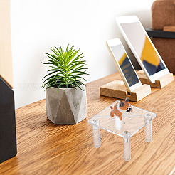 Quadratische Minifigurenständer aus transparentem Acryl&nbsp;ODIS-WH0002-48A