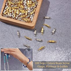 100 Stück Schraubverschlüsse aus Messing in 2 Farben&nbsp;KK-NB0002-66