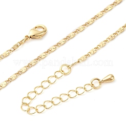 Латунные овальные ссылка цепи ожерелья MAK-L045-04G