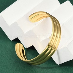 Браслеты-манжеты из нержавеющей стали 304 для женщин BJEW-Z097-02G