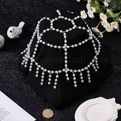 Пластиковые повязки на голову из жемчужной сетки&nbsp;OHAR-WH20007-07S