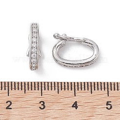 Corchetes twister de circonita cúbica transparente micro pavé de latón&nbsp;KK-K360-28P