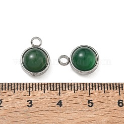 Anhänger aus natürlich gefärbter weißer Jade&nbsp;G-K325-01P-08-1