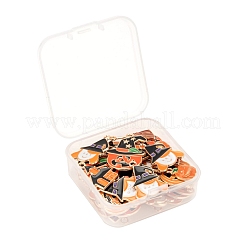 56 Uds. 7 colgantes de esmalte de aleación con tema de halloween dorado claro de estilo&nbsp;ENAM-LS0001-59