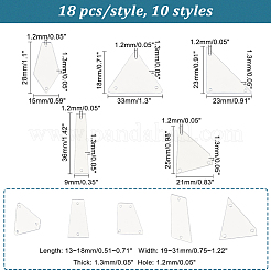 180 шт. 10 стиля пришивных зеркальных стразов DIY-PH0013-73