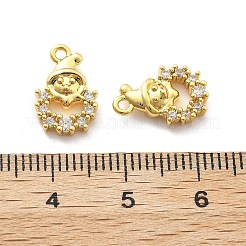 Латунные микро проложить кубического циркония подвески KK-U049-04G-06