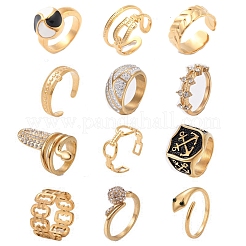 Модное ионное покрытие (IP) 304 кольца из нержавеющей стали&nbsp;RJEW-MSMC002-15