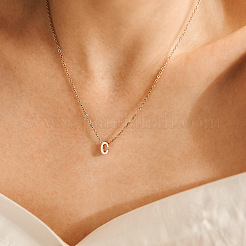 Colliers avec pendentif initial en laiton pour femmes&nbsp;FS-WG1D7F7-16