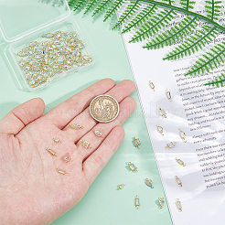 98 шт. 7 стиля латунные подвески-коннекторы из прозрачного граненого стекла&nbsp;KK-DC0004-60