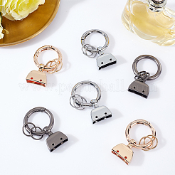 6セット3色の合金キーホルダー留め具  DIYキーホルダー作り用品  鉄ねじ付き  ミックスカラー  54mm  2セット/カラー&nbsp;DIY-CA0004-49