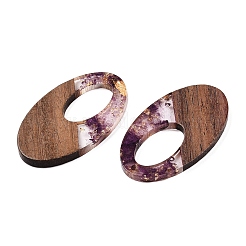 Подвески из прозрачной смолы и ореха RESI-T057-02H