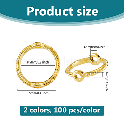 200шт. 2-цветная литая рамка для бусин&nbsp;FIND-DC0006-80