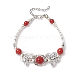 3шт браслеты с бусинами из натурального сердолика&nbsp;BJEW-JB11665