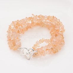 Браслеты из натуральных драгоценных камней с бисером BJEW-JB02321