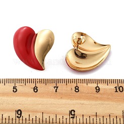 201 серьги-гвоздики в форме сердца из нержавеющей стали EJEW-P304-07G