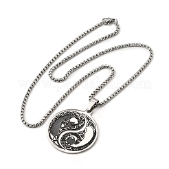 Женские подвески-ожерелья из нержавеющей стали Инь-Ян 201&nbsp;NJEW-M105-07A-P