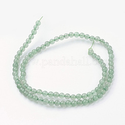 Природные пряди авантюрин зеленый шарик G-G735-63-4mm