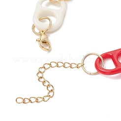 Браслеты из акриловой овальной цепочки для женщин&nbsp;BJEW-TA00618