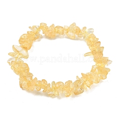 Natürliches Citrin-Chip-Perlen-Stretch-Armband für Frauen&nbsp;BJEW-AL00003-03