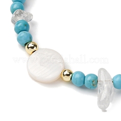 Браслеты из синтетической бирюзы BJEW-JB12041