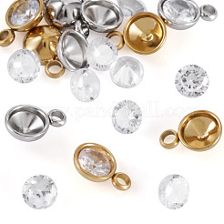 10 Stück Cabochon-Fassungen für Anhänger aus 304 Edelstahl&nbsp;STAS-TA0005-84