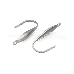 304ステンレススチール製イヤリングワイヤーアクセサリー  U字型  ステンレス鋼色  20x4.5x10mm  穴：1.2mm  ピン：0.5x1mm&nbsp;STAS-Q336-12B-P