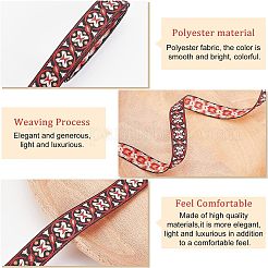 Rubans en polyester de style ethnique&nbsp;OCOR-WH0074-30
