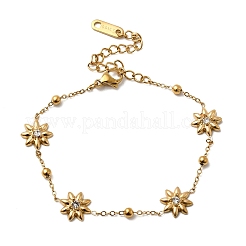 Браслеты из нержавеющей стали 304 с кристаллами и стразами для женщин&nbsp;BJEW-G763-05G