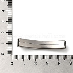 変色しない304ステンレススチールチューブビーズ  カーブチューブ  ステンレス鋼色  41x7.5x4mm  穴：6.5x3mm&nbsp;STAS-Z045-05B-P