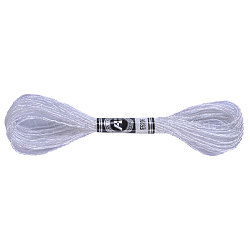 12-Ply Metallic Polyester Embroidery Floss  Glitter Cross Stitch Threads for Craft Needlework Hand Embroidery  Friendship Bracelets Braided String  White  0.8mm  about 8m/skein
