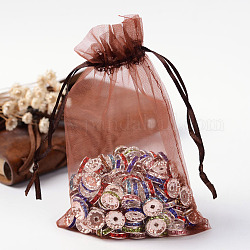 Bolsas de regalo de organza con cordón, bolsas de joyería, banquete de boda favor de navidad bolsas de regalo, chocolate, 7x5 cm
