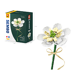 Tulpe Topfblumen Bausteine, mit Band, DIY künstlicher Blumenstrauß Bauklötze Spielzeug für Kinder, Blumenmuster, 120x90x58 mm