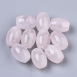 Perlas naturales de cuarzo rosa, barril, 16~17x12mm, agujero: 1.4 mm