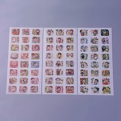 Sammelalbum Aufkleber, selbstklebende Bildaufkleber, Peking Oper & chinesisches Zeichenmuster, Farbig, 200x100 mm