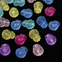Gefrostet Acryl-Perlen, Ananas, Mischfarbe, 14x11x10 mm, Bohrung: 1.8 mm, ca. 633 Stk. / 500 g