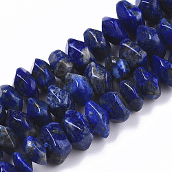 Filo di Perle lapis lazuli naturali , pepite, sfaccettato, 9.5~11x6~7mm, Foro: 1.2 mm, circa 30~32pcs/filo, 7.48 pollice (19 cm)