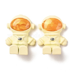 Cabuchones de resina, astronautas, accesorios de la decoración del arte del clavo, naranja, 15x18.5x8.4mm