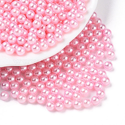 Perline acrilico perla imitato, Senza Buco, tondo, roso, 8mm, circa 2000pcs/scatola