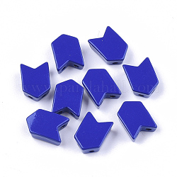 Enlaces de múltiples hilos de aleación pintados con spray, para la fabricación de pulseras elásticas de azulejos, flecha, azul medio, 11.5x8x4mm, agujero: 1.2 mm