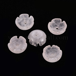 Perles de quartz rose naturel, fleur, 10x10x4mm, Trou: 1.5mm