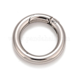 304 acero inoxidable anillos de la puerta de primavera, para llavero, color acero inoxidable, 6 calibre, 24x4mm