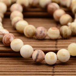 Natural Crazy Agate Round Bead Strands, 6mm, Hole: 1mm, about 64pcs/strand, 14.7inch