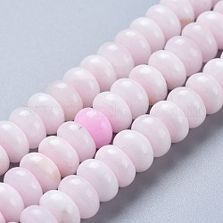 Natürliche rosa Mangano-Calcit-Perlenstränge, facettiert, Rondell, 10x5.5~6 mm, Bohrung: 1 mm