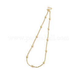 Collar de cadena satélite de latón chapado en rack para mujer, sin plomo y el cadmio, real 18k chapado en oro, 16.93 pulgada (43 cm)