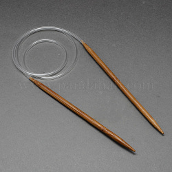 Rubber Wire Bamboo Circular Knitting Needles, More Size Available, Saddle Brown, 780~800x5.0mm