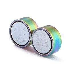 Магнитная клипса 304 из нержавеющей стали, плоско-круглые, Радуга цветов, 6x3 мм