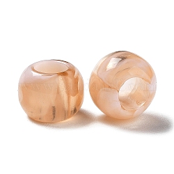 Perles acryliques imitation pierre précieuse, rondelle, Sandy Brown, 10x8mm, Trou: 5mm, environ: 1230 pcs / 500 g