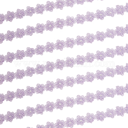 OLYCRAFT 5Yards Embroidered Flower Lace Pearl Trim Lilac Pearl Lace Ribbon Vintage Edging Trimmings Embroidered Applique Sewing Craft for Sewing Craft Wedding Dress Embellishment