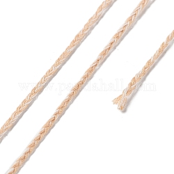 Плетеный шнур из поликоттона длиной 20 м., плоский, для изготовления ювелирных изделий DIY, розовые, 2x0.7 мм, около 21.87 ярда (20 м) / рулон