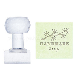 Tampons de savon acrylique clair, fournitures de moules à savon bricolage, rectangle, feuille, 60x38x32mm
